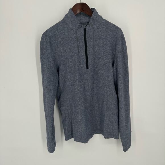 Lululemon Surge Warm 1/2 Zip *Silver Heathered Dark Slate Mens Size Medium - Picture 1 of 8